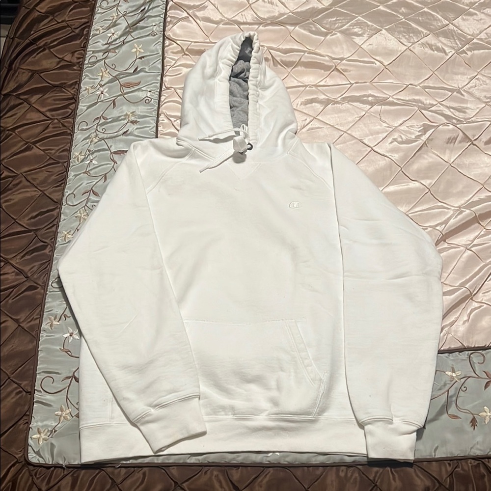 Champion Men's White Hoodie Sweater